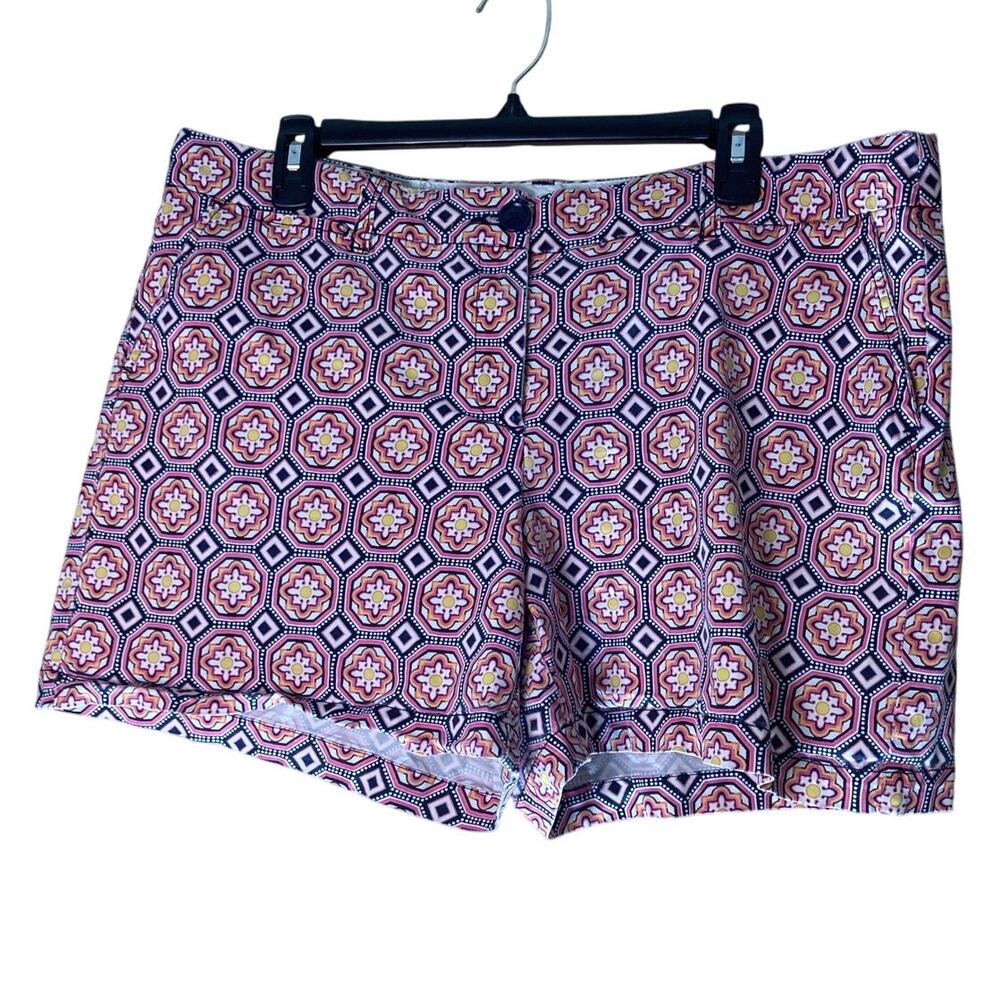 Crown & Ivy High Waist Shorts Pink & Navy Size 16